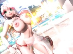Anime Big Tits Brunette Cute Hentai